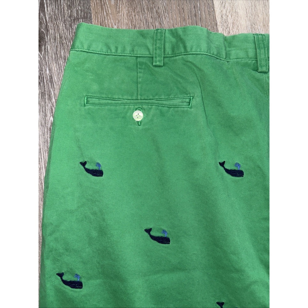 Polo Ralph Lauren Whale Embroidered Shorts Men Size 44B/44G Green Preppy - Picture 6 of 12